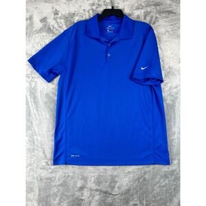 Nike Dri-FIT Golf Polo Shirt Royal Blue Short Sleeve Men's Large